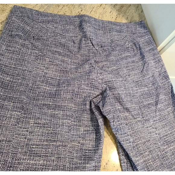 Lane Bryant Plus Size 26 "The Allie" Cropped Navy Tweed Look Stretch Sip Pockets - Picture 14 of 16